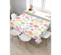 Скатерть JoyArty Яркие цветочные бутоны, прямоугольная, из сатена tc_31345_120x145