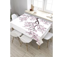 Скатерть JoyArty Яблоня в цвету, прямоугольная, из сатена tc_31315_120x145