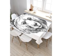 Скатерть JoyArty Эскиз медведя, прямоугольная, из сатена tc_30837_120x145