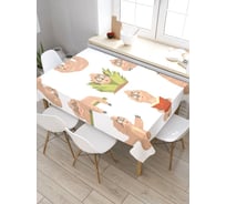 Скатерть JoyArty Эмоции ленивца, прямоугольная, из сатена tc_37869_120x145