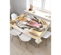 Скатерть JoyArty Яростный рык, прямоугольная, из сатена tc_38686_120x145