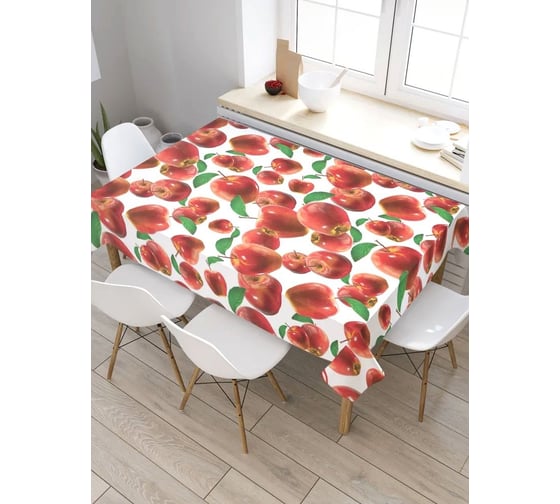 Скатерть JoyArty Яблочный дождь, прямоугольная, из сатена tc_52738_120x145 1