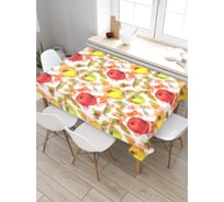 Скатерть JoyArty Яблочная абстракция, прямоугольная, из сатена tc_52717_120x145