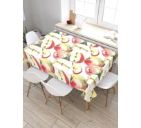 Скатерть JoyArty Яблочная живопись, прямоугольная, из сатена tc_52705_120x145