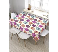 Скатерть JoyArty Яркие черепа, прямоугольная, из сатена tc_35952_120x145