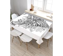 Скатерть JoyArty Эмблема оленя, прямоугольная, из сатена tc_35745_120x145