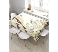 Скатерть JoyArty Этнические цветы, прямоугольная, из сатена tc_32898_120x145