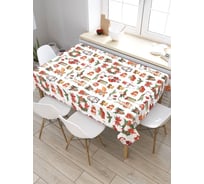 Скатерть JoyArty Элементы Рождества, прямоугольная, из сатена tc_37122_120x145