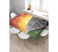 Скатерть JoyArty Экологическая энергия, прямоугольная, из сатена tc_7735_120x145