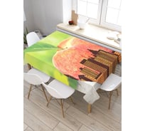 Скатерть JoyArty Яблочные небоскребы, прямоугольная, из сатена tc_7321_120x145