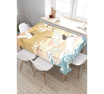 Скатерть JoyArty Японские журавли в небе, прямоугольная, из сатена tc_78041_120x145