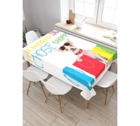 Скатерть JoyArty Я выбираю шоппинг, прямоугольная, из сатена tc_7623_120x145