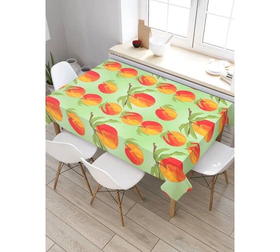 Скатерть JoyArty Яблочный рисунок, прямоугольная, из сатена tc_52372_120x145 1