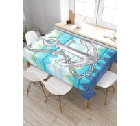 Скатерть JoyArty Якорь на зигзагах, прямоугольная, из сатена tc_4904_120x145