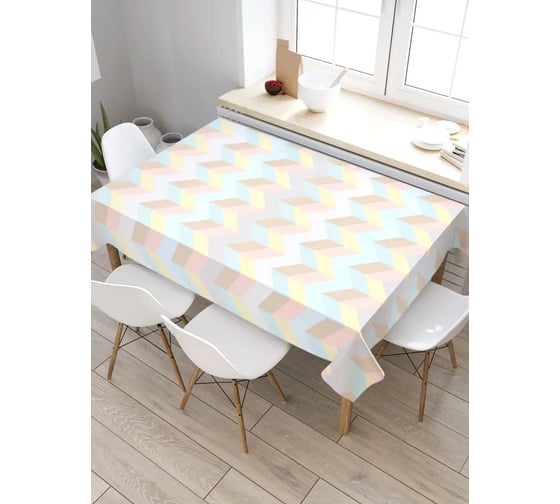 Скатерть JoyArty Энергетический зигзаг, прямоугольная, из сатена tc_4338_120x145 1