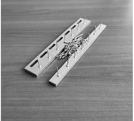 Комплект планок Домовой Прошка для полосовой ПВХ завесы 300 мм, 10 шт., заклепка 70 шт. 14864