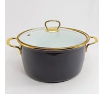 Кастрюля эмалированная OMS collection 22 см, 3 л, цвет серый 10100-22-Gr