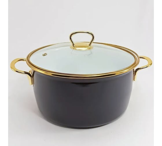 Кастрюля эмалированная OMS collection 22 см, 3 л, цвет серый 10100-22-Gr 1