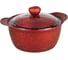 Кастрюля с крышкой стеклянной OMS collection 22x12 см, 3,7 л, с АПП, цвет красный 3120.01.11-22-Rd 1