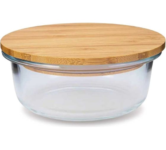Контейнер для хранения Homium Glass, стеклянный, круглый, 1300 мл glassbox1300ml 1