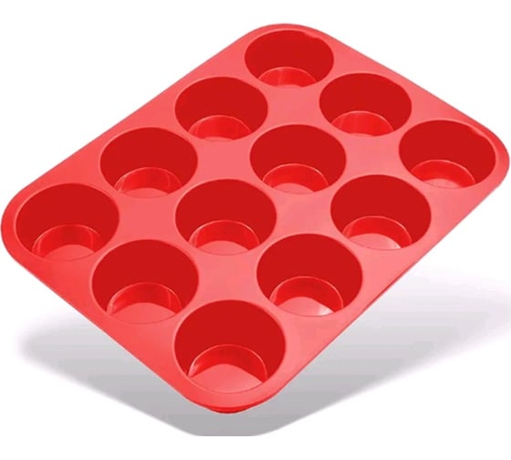 Форма для выпечки EUROHOUSE силиконовая, 27x20,5x2,5 см, 12 ячеек 15990 1