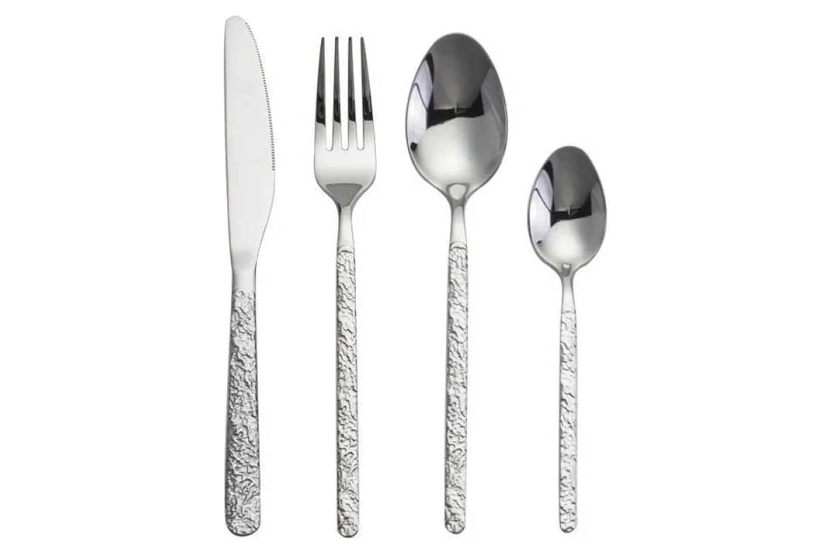 Набор столовых приборов Homium Home, 4 прибора, цвет серебро spoon42silver