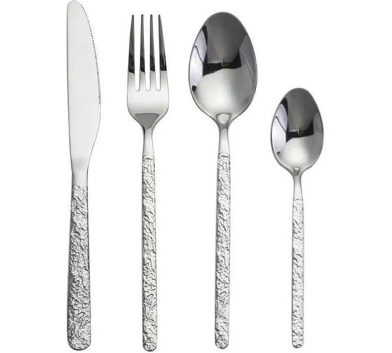 Набор столовых приборов Homium Home, 4 прибора, цвет серебро spoon42silver 1