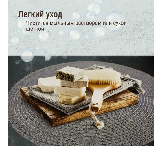 Набор подставочных салфеток Homium Melody, 2 шт., серый, круглые set2melodygrey