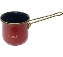 Турка эмалированная OMS collection 0,65 л, цвет красный, цвет ручки золото 1013-L-Rd