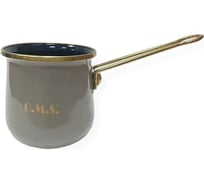 Турка эмалированная OMS collection 0,65 л, цвет серо-коричневый, цвет ручки золото 1013-L-Bn