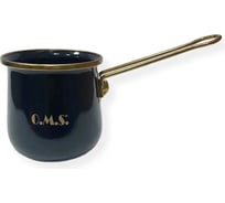 Турка эмалированная OMS collection 0,65 л, цвет черный, цвет ручки золото 1013-L-Bk