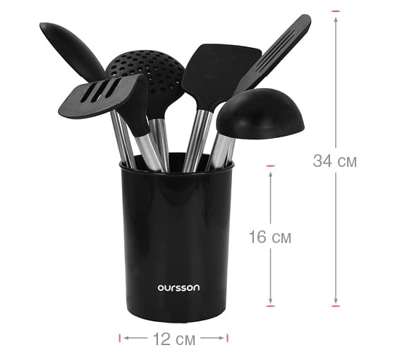 Набор кухонных аксессуаров Oursson SA3406SM/BL