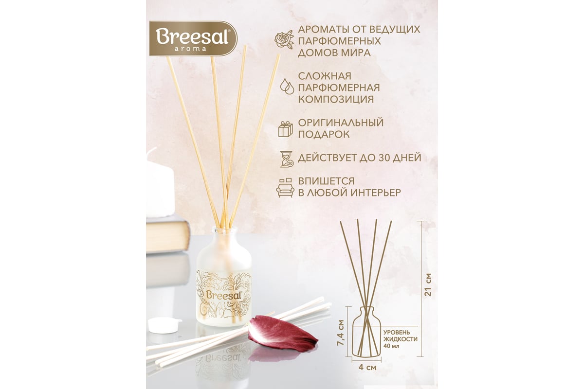 Ароматический диффузор Breesal aroma sphere ласковые объятия 40 мл 12 l  ARD/013 - выгодная цена, отзывы, характеристики, фото - купить в Москве и РФ