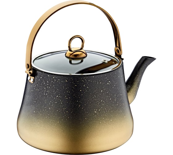Чайник OMS collection с АПП, размер S - 1,2 л, цвет черный/золотой 8206-S-Gd