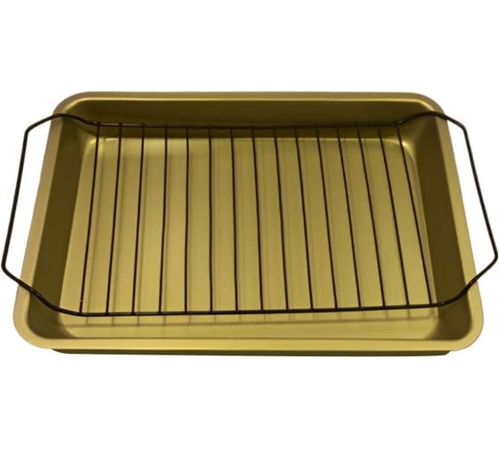 Форма для приготовления с решеткой Homium 1 шт., прямоугольная, цвет золото form02gold 1