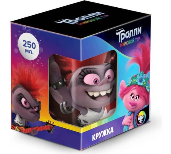 Кружка ND Play тролли 2, серия рок, подарочная упаковка, 230 мл, стекло 286863