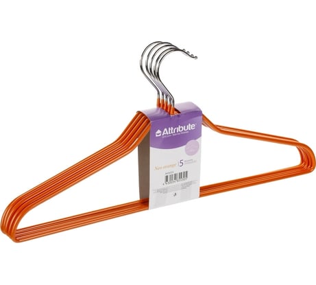Набор вешалок универсальных NEO ORANGE 42см 5шт ATTRIBUTE AHS035