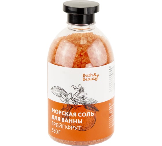 Морская соль для ванн Sunstep Bath&beauty Грейпфрут 550 г 11-540 1