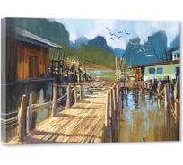 Канвас Декоретто Рыбацкая деревушка CV 6034 Декор