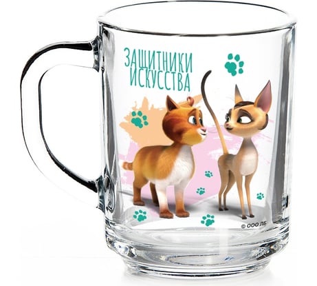 Кружка ND Play коты защитники эрмитажа, маленькая, 230 мл, стекло 308584