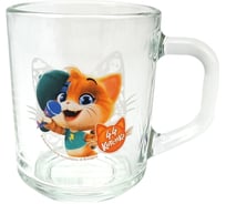 Кружка ND Play 44 котенка, лампо, матовая, маленькая, 230 мл, стекло 309549