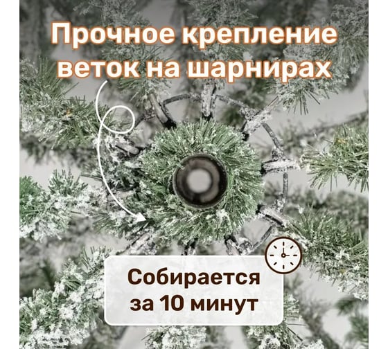 Искусственная ель National Tree Company Рождественская Премиум заснеженная, 240 см РД/ПР/ЗСН-240