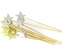 Топперы для торта EUROHOUSE бамбуковые Звездочки 10 шт 160 мм 15986