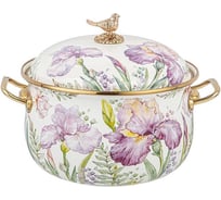 Кастрюля эмалированная Agness с крышкой, серия irises 4,8л, диа.22см подходит для индук.пл 950-582