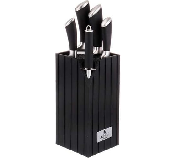 Подставка для ножей Agness для ножей и мусата, 12x12x23 см 911-691
