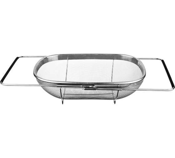 Сито Agness с раздвижной ручкой 34/ 24 cm. высота=10 см. без упаковки 941-016