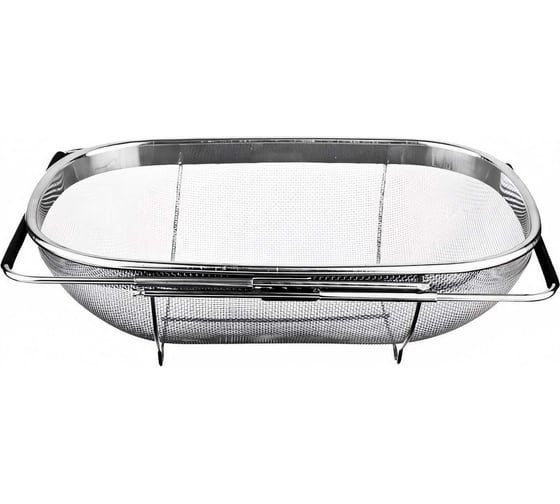 Сито Agness с раздвижной ручкой 34/ 24 cm. высота=10 см. без упаковки 941-016