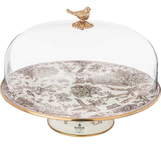 Тортовница с крышкой Agness, серия royal garden диа. 30см 950-096 1