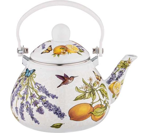 Чайник эмалированный Agness с фильтром из нжс, серия provence, 1, 3 л, подходит для индукцион. плит 934-380