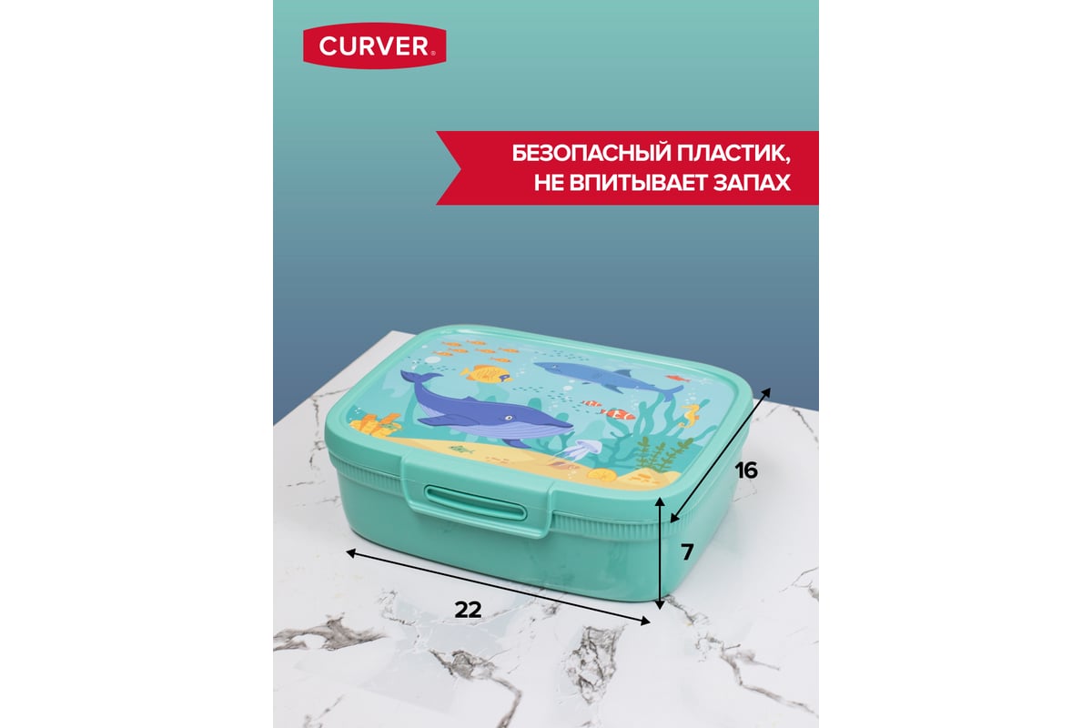 Контейнер пищевой CURVER snap box голубой, 1.8 л, прямоугольный  02265-Z63-00 - выгодная цена, отзывы, характеристики, фото - купить в  Москве и РФ